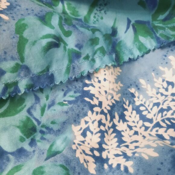 Vintage Dress size XL Tropical Print Soft Cotton with Tie Waist — Maternity Suit - Picture 8 of 9